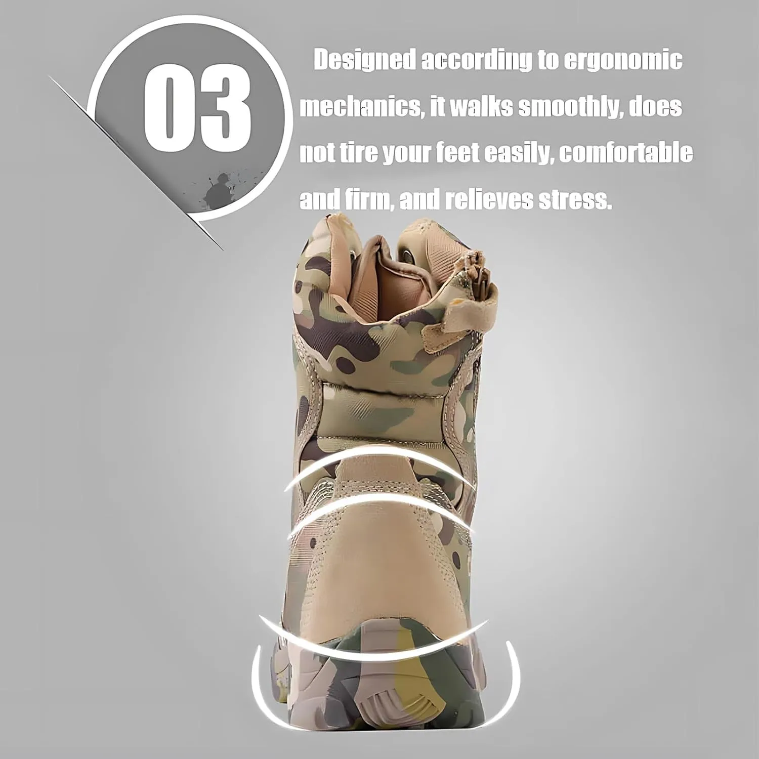 Men's Tactical Boots, Autumn and Winter Outdoor Snow Land Warfare Boots, Waterproof Breathable Special Tactical Shoes