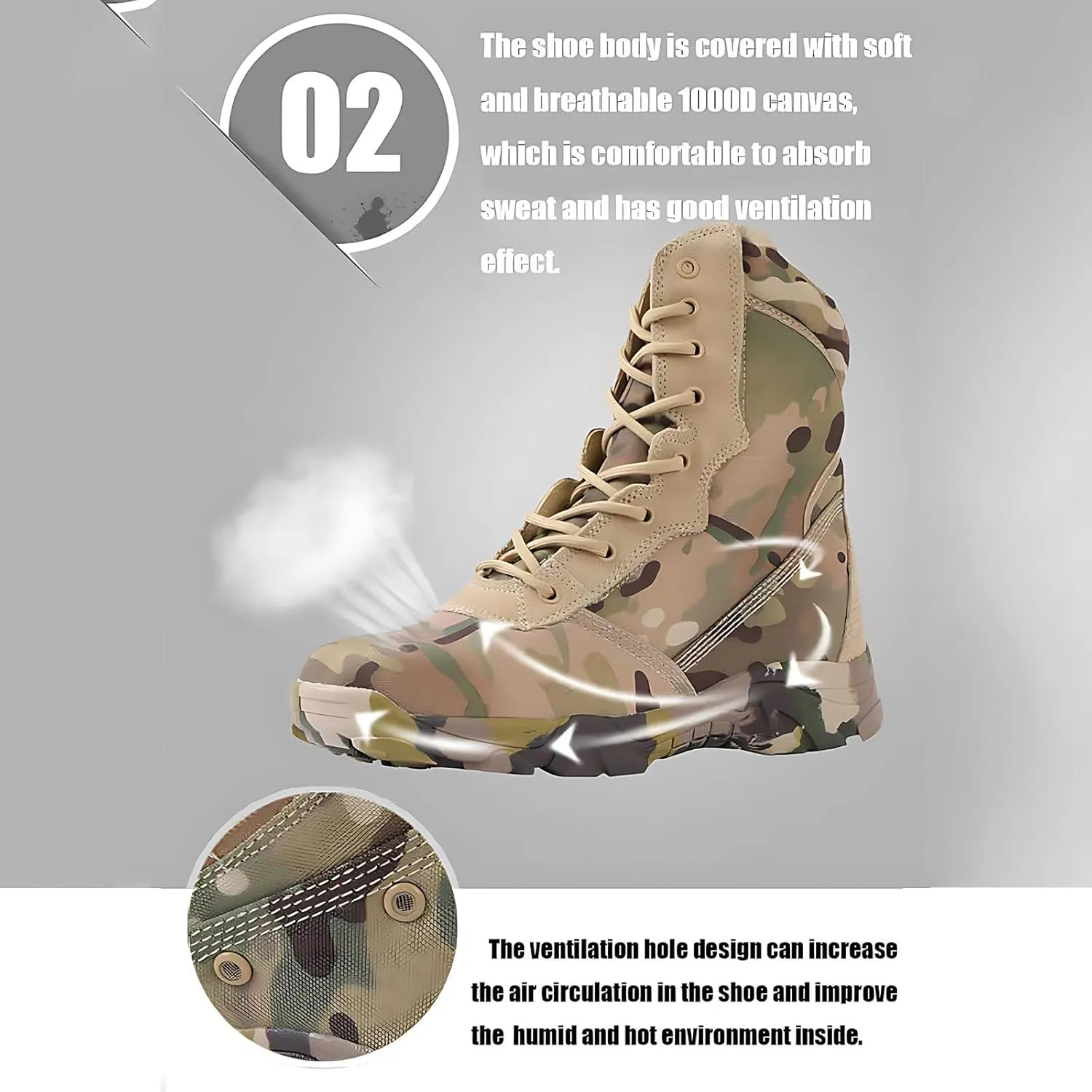 Men's Tactical Boots, Autumn and Winter Outdoor Snow Land Warfare Boots, Waterproof Breathable Special Tactical Shoes