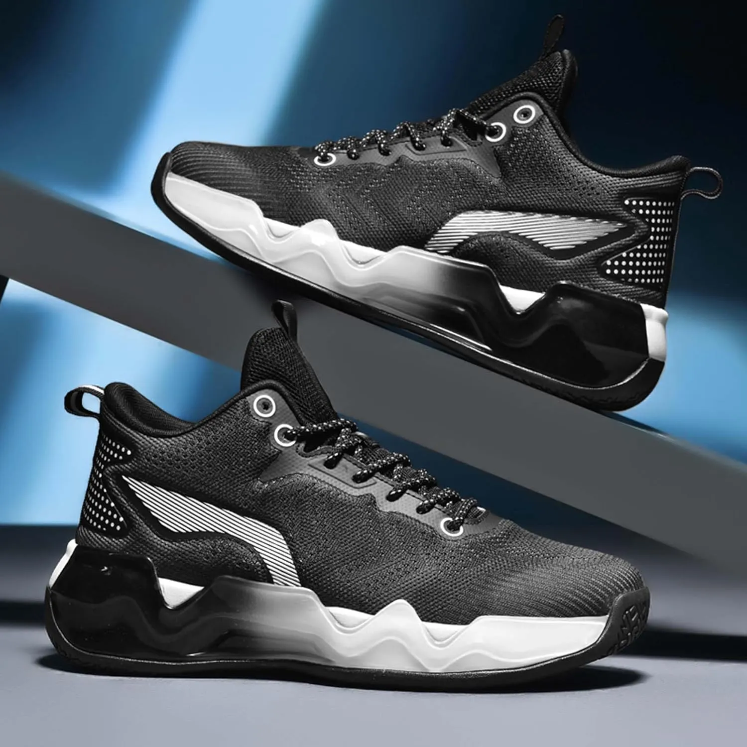Men's Trendy Casual Basketball Shoes Fashion Sneakers Non-Slip Breathable Training Running Shoes Street Casual Walking