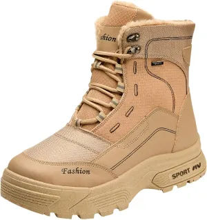 Mens Winter Snow Boots, Waterproof Hiking Boots Warm Duck Shoes Trekking Trail Climbing Shoes Womens Winter Shoes
