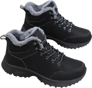 Mens Women Winter Snow Boots Casual Lightweight Waterproof Anti-Slip Fur Lined Backpacking Hiking Athletic Boots