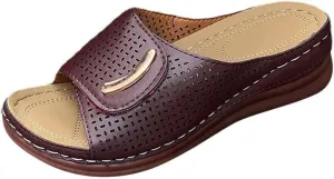 Orthopedic Sandals for Women Arch Support Open Toe Slip On Slippers Orthotic Slides Comfort Wear Orthowear Shoes Wide Width Soft Cushion Summer Walking Shoes 2025 Trendy