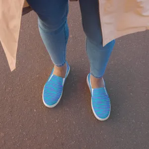 Pink Striped Women's Slip On, Blue Pink Striped Print Women’s Slip-On Canvas Shoes (US Size: 5-12) Pink Striped Women's Slip On, Blue Pink Striped Print Women’s Slip-On Canvas Shoes (US Size: 5-12)