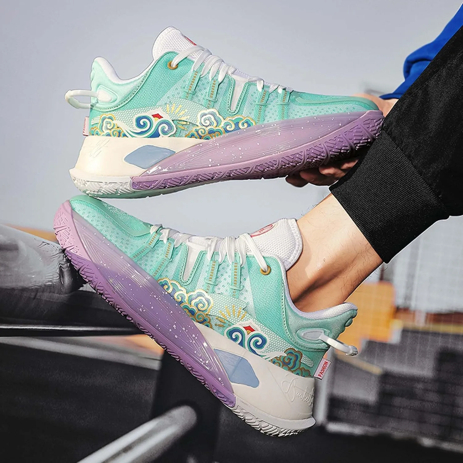 Professional Basketball Shoes Couple Fashion Running Sneakers Wearable Cushioning Youth Basketball Shoes