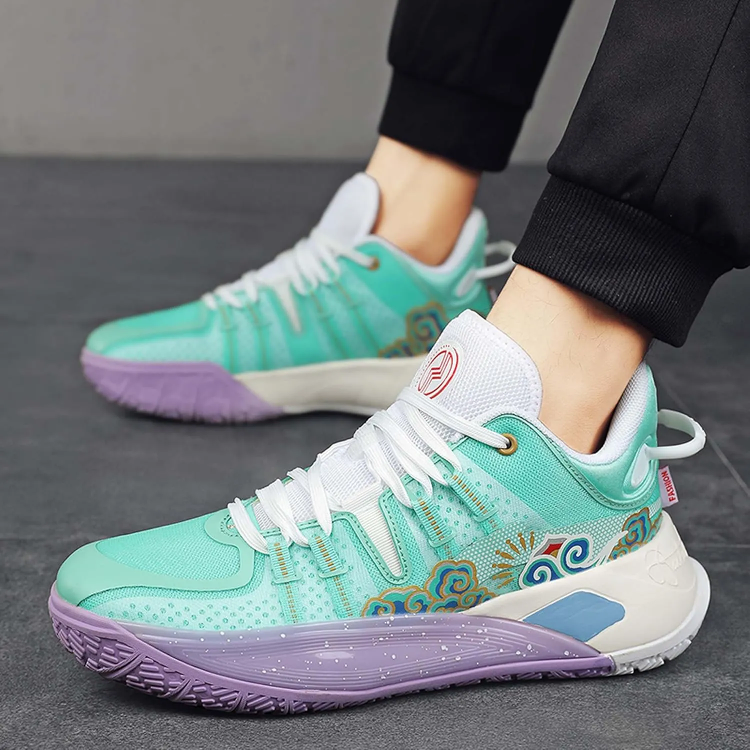 Professional Basketball Shoes Couple Fashion Running Sneakers Wearable Cushioning Youth Basketball Shoes