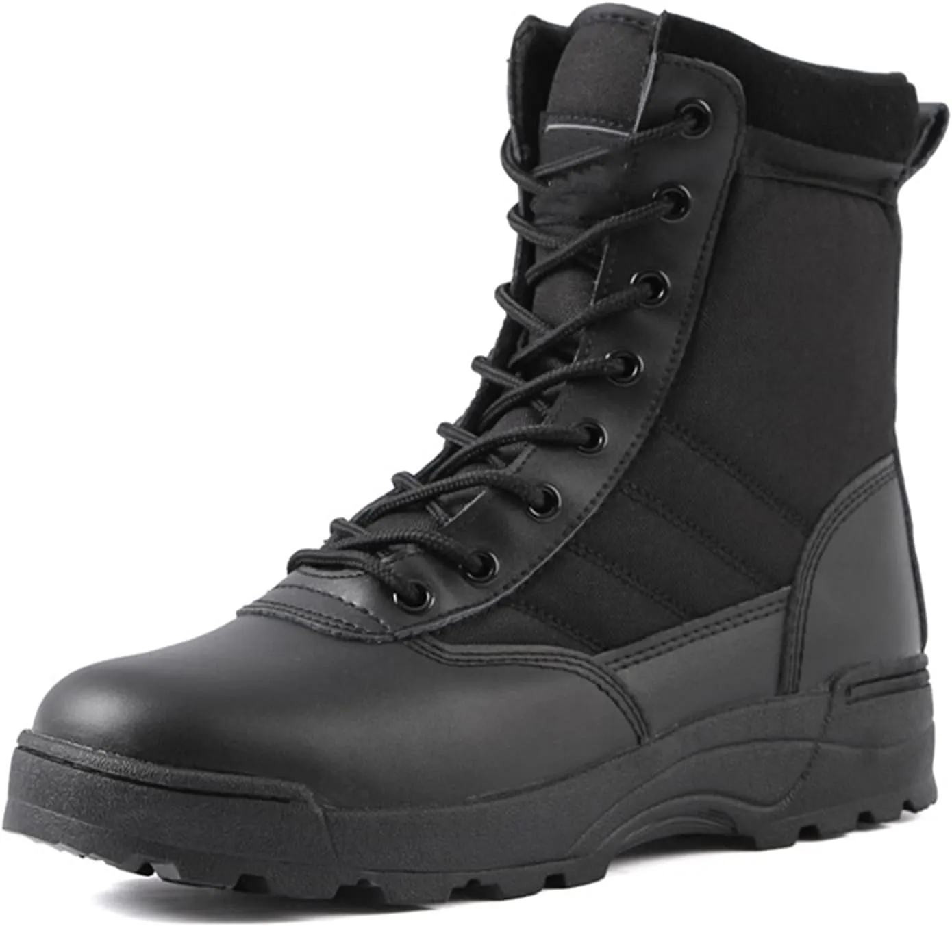QMFUR Mens Military Boots Outdoor Hiking Work Boot Tactical Durable Combat Boot Army Shoes
