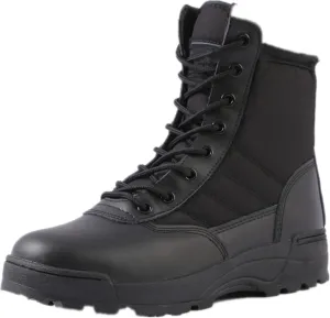 QMFUR Mens Military Boots Outdoor Hiking Work Boot Tactical Durable Combat Boot Army Shoes