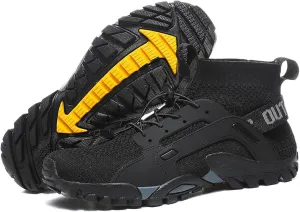 Quick Dry Water Shoes for Outdoor Hiking/Climbing - Men's Lightweight Breathable Sneakers and Women's Fashionable Travel Sneakers,Black-40