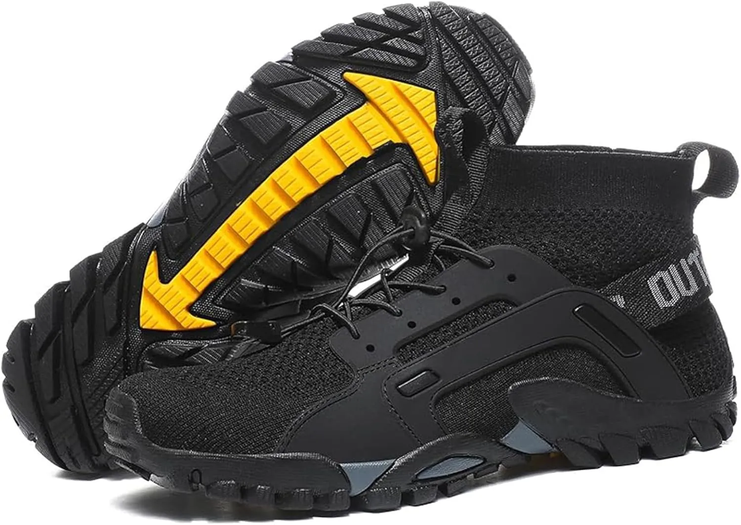 Quick Dry Water Shoes for Outdoor Hiking/Climbing - Men's Lightweight Breathable Sneakers and Women's Fashionable Travel Sneakers,Black-40