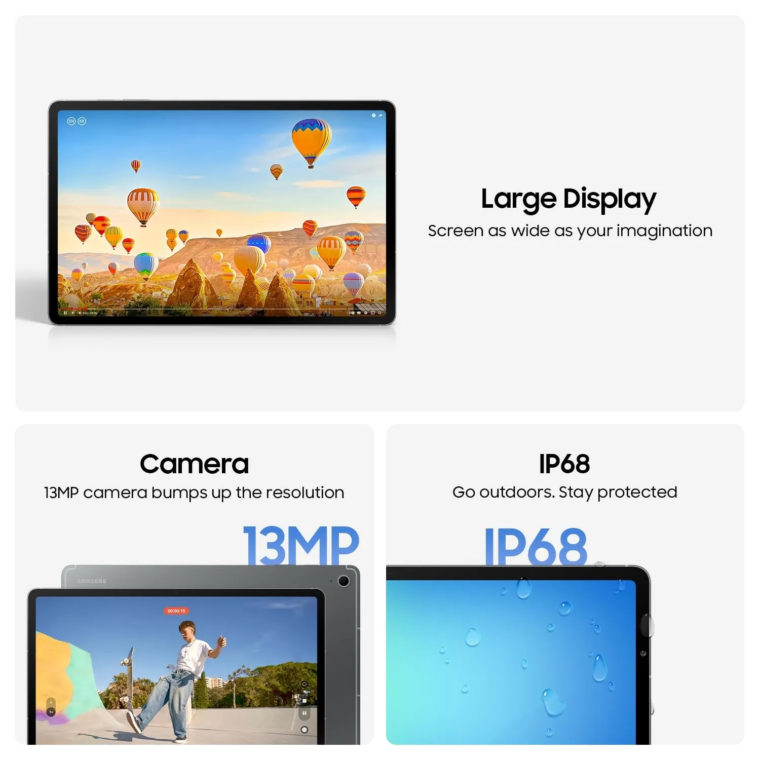 Samsung Galaxy Tab S10 FE, S Pen in-Box, 27.7 cm (10.9 inch) LCD Display, 8 GB RAM, 128 GB Storage, Wi-Fi Tablet, Gray