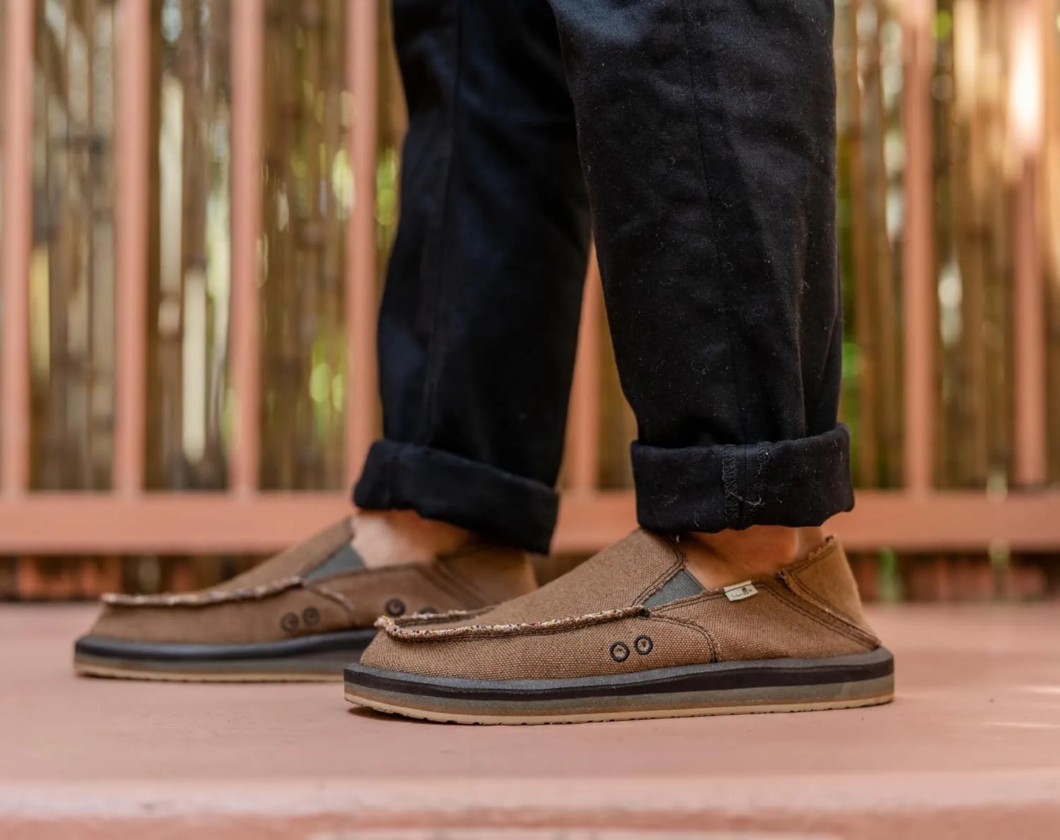 Sanuk Mens Donny Hemp Loafers | Mens Shoes | Slip On Shoes for Men | Men's Slip-on Loafers | Memory Foam Footbed