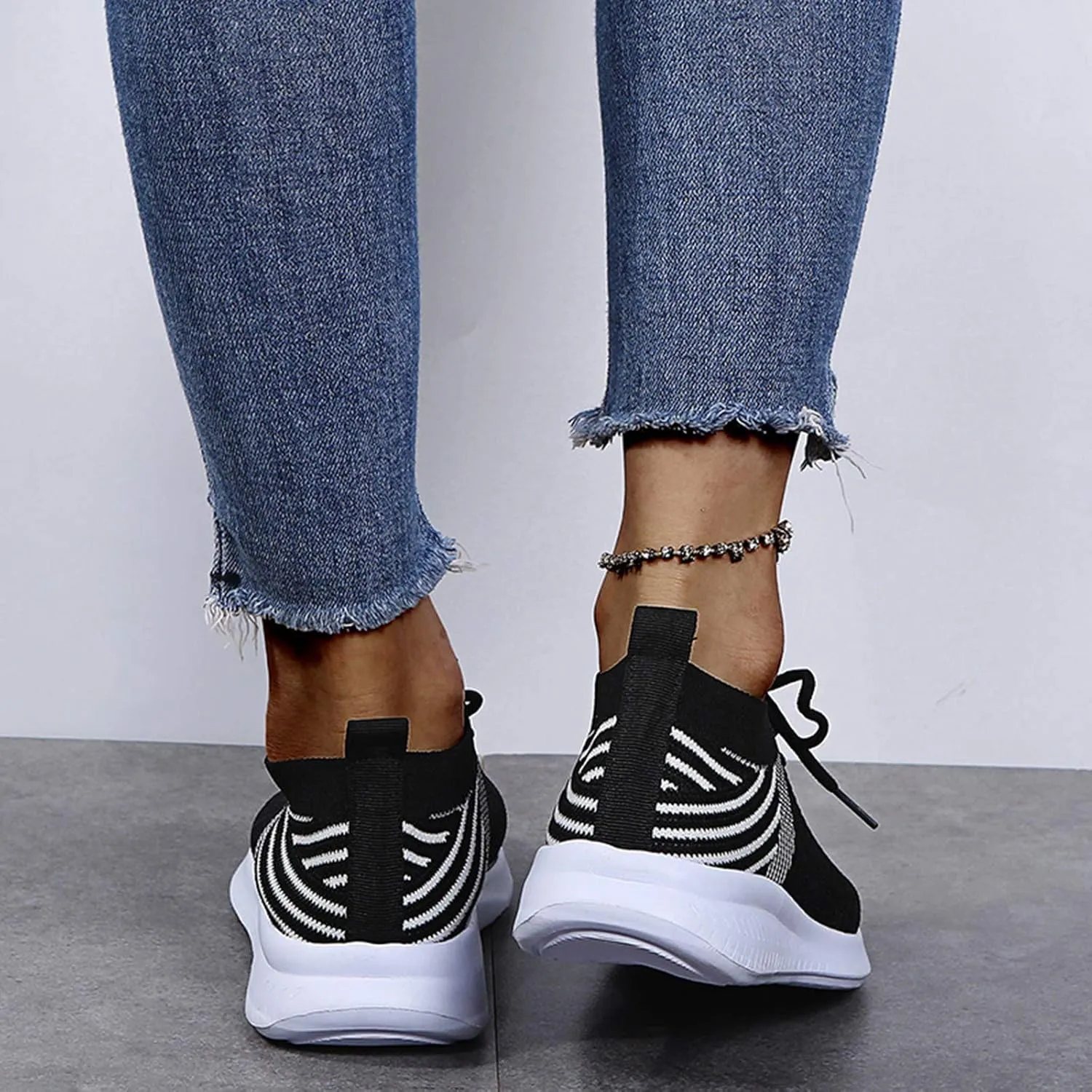SBGMoSJ Womens Wide Casual Shoes Zapatos para Mujer C??Modos Tenis Womens White Leather Slip On Sneakers Womens Shoes Sneakers Wide Toe Box Comfy Open Toe Flats Shoes Women Dressy Cute
