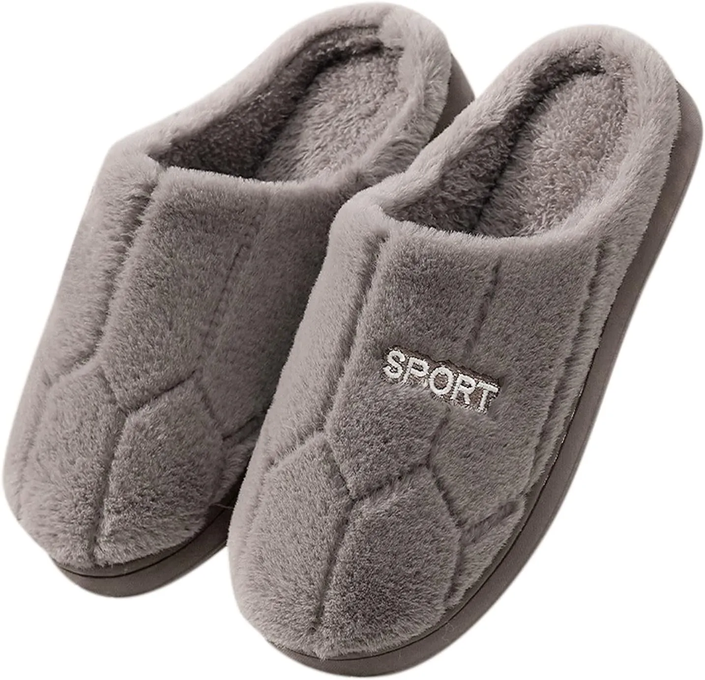 SBGMoSJ Womens Winter Warm Cozy House Fur Slippers Warming Slippers Mens Slippers Size 11.5 Wide Christmas Slippers for Men and Women Christmas Ribbon Gifts for Her 2023