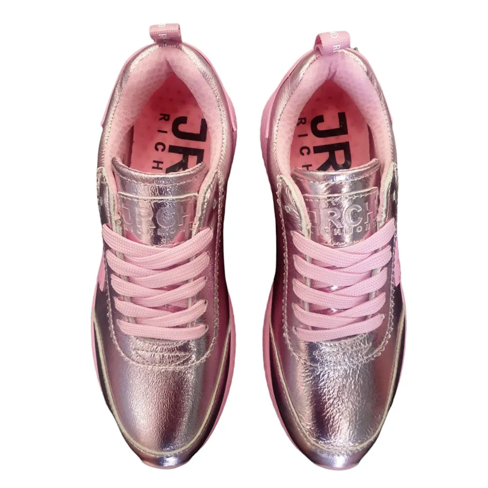 Scarpe Donna JOHN RICHMOND Sneakers Running in Pelle Laminata Rosa