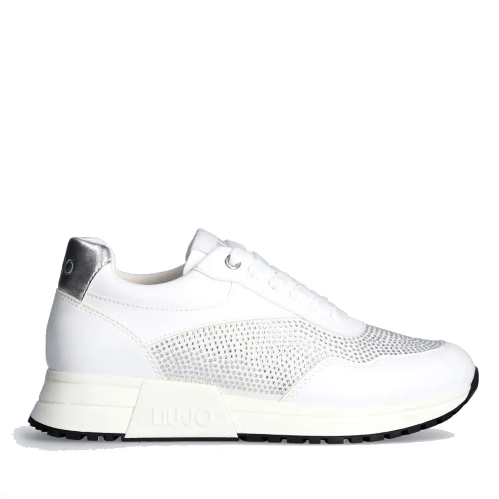Scarpe Donna LIU JO Johanna 02 Sneakers Running con Strass colore Bianco