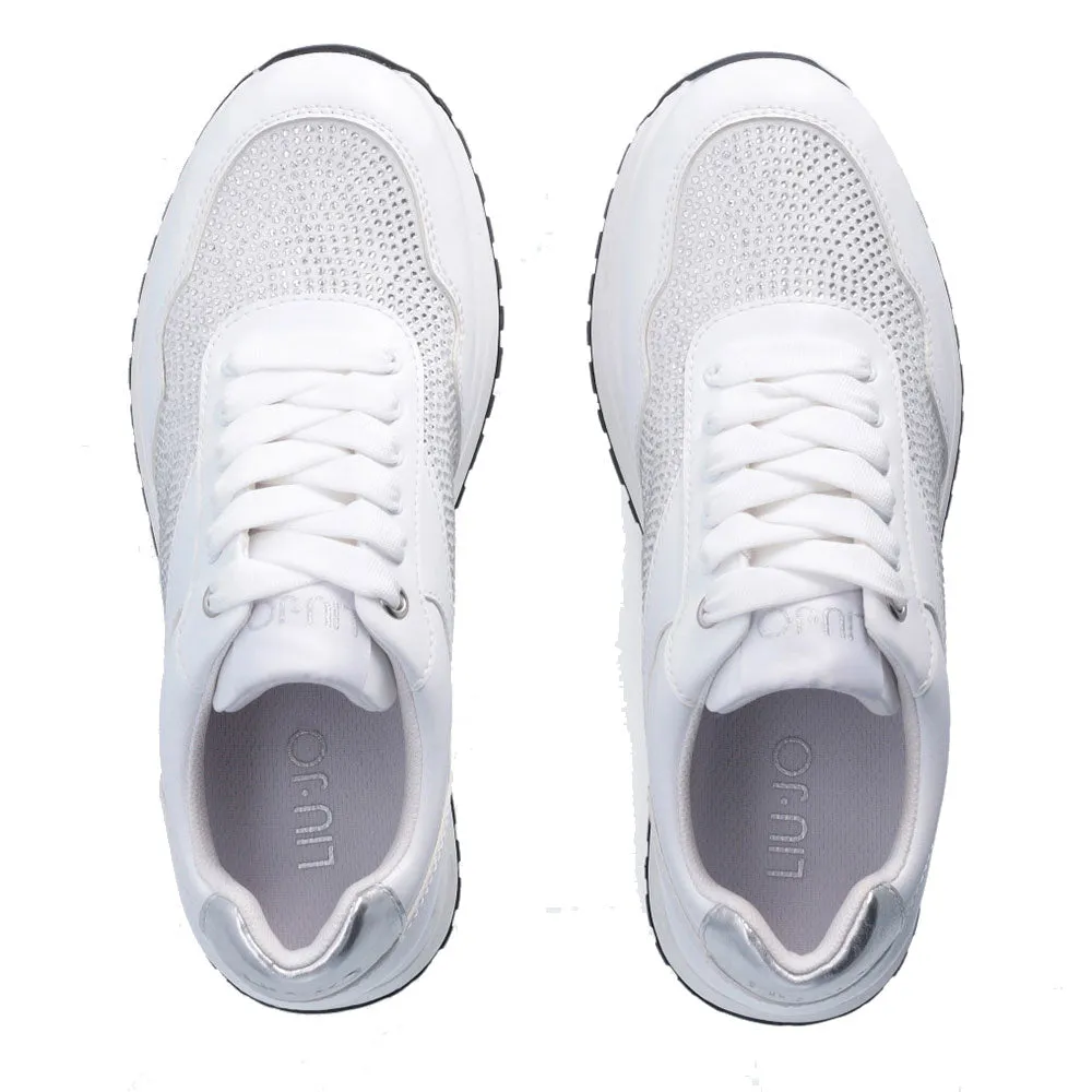 Scarpe Donna LIU JO Johanna 02 Sneakers Running con Strass colore Bianco