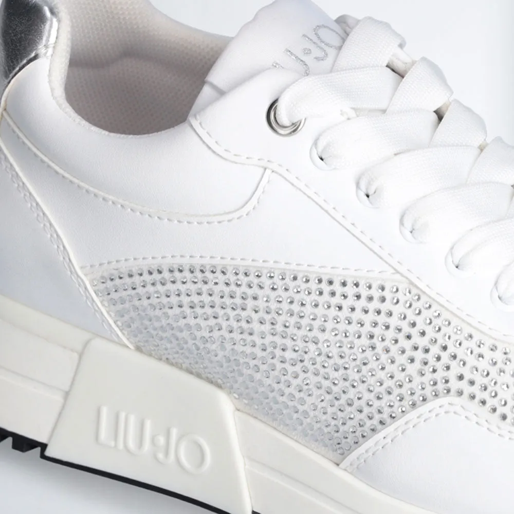 Scarpe Donna LIU JO Johanna 02 Sneakers Running con Strass colore Bianco
