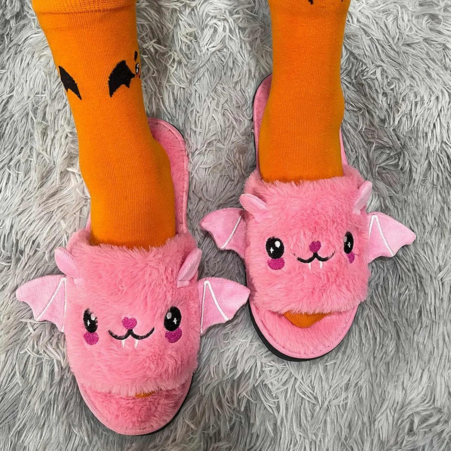 Slippers Girls 11 Kid Boys Girls Slippers Cute Bat Plush Slippers Halloween Party Indoor And Slippers Girls Size 1
