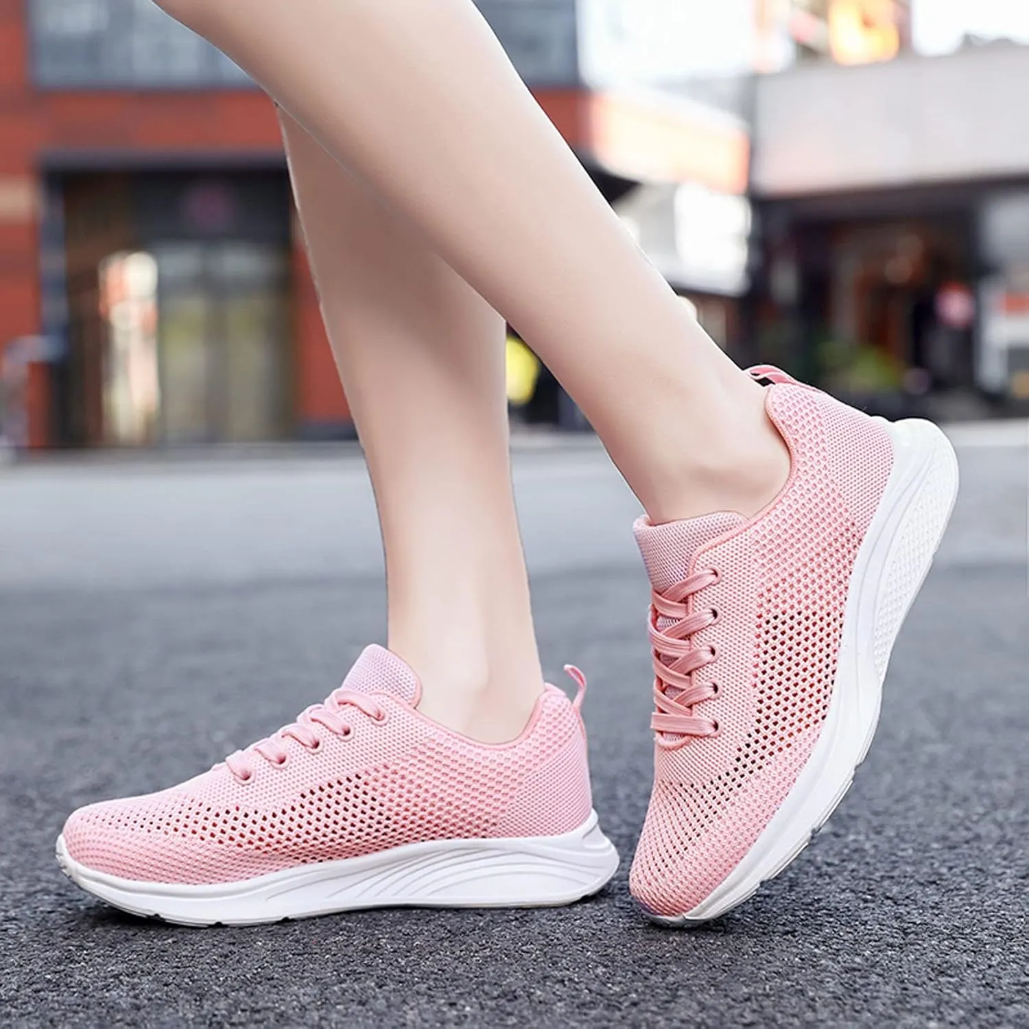 Sneakers for Women Walking Shoes Casual Lace Up Running Shoes for Men Slip On Men's Casual Shoes White Sneakers Platform Tennis Shoe Cross Trainer Shoe