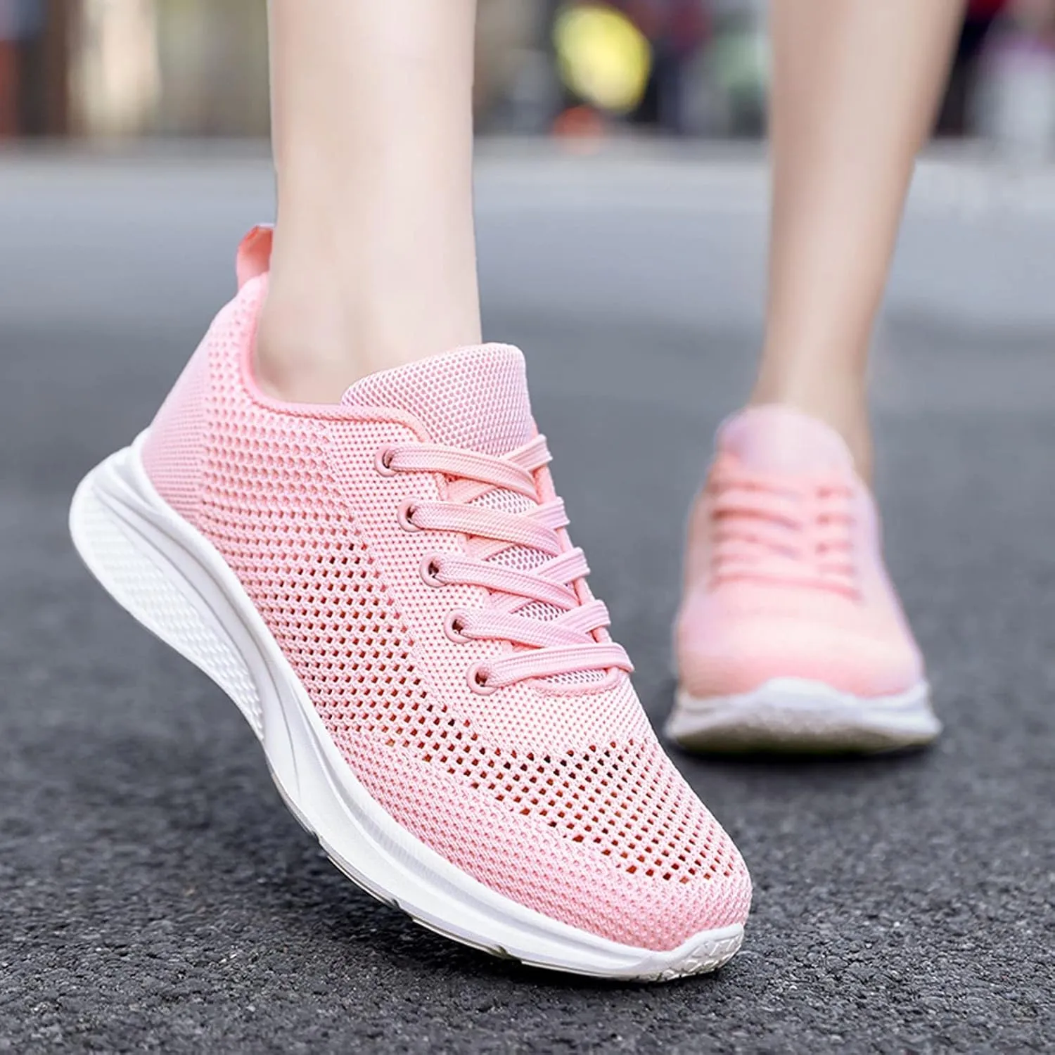 Sneakers for Women Walking Shoes Casual Lace Up Running Shoes for Men Slip On Men's Casual Shoes White Sneakers Platform Tennis Shoe Cross Trainer Shoe