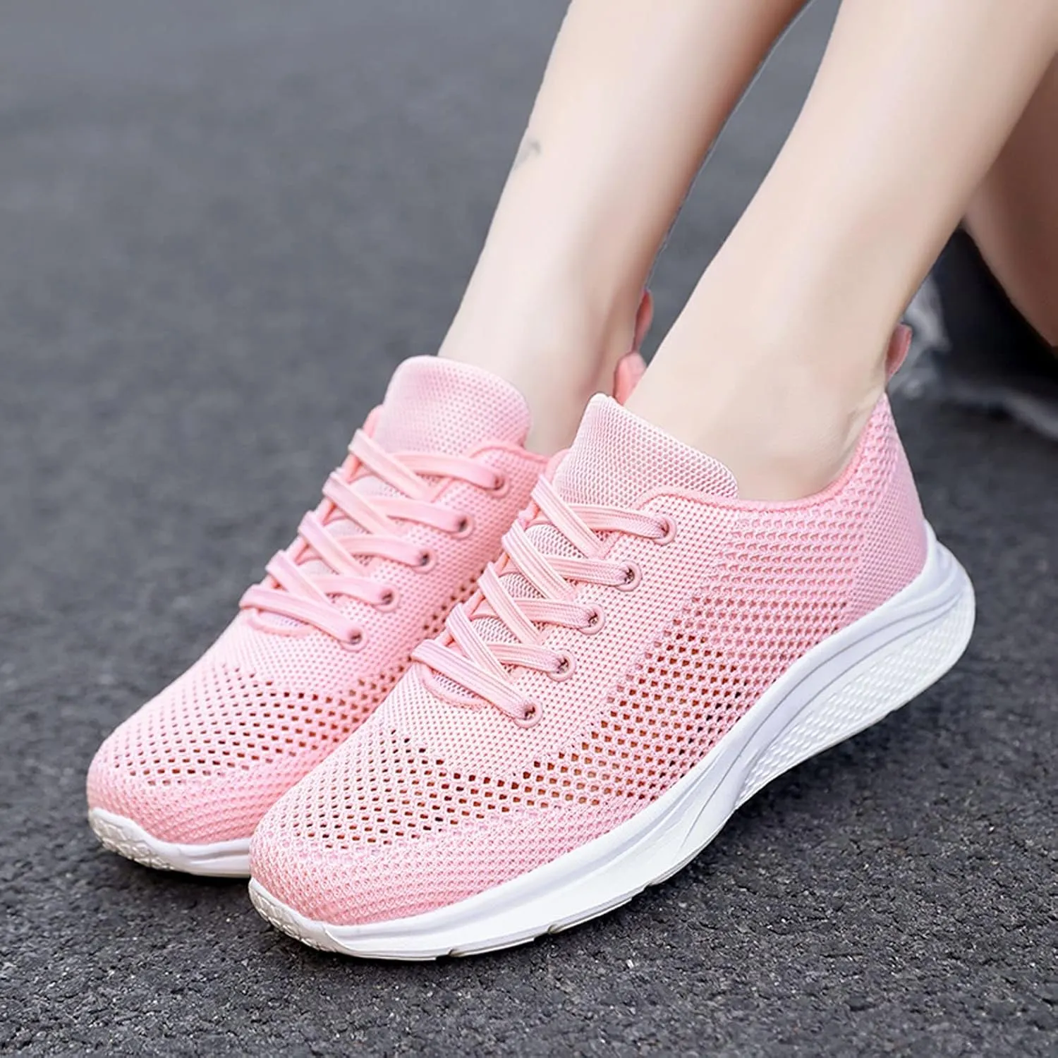 Sneakers for Women Walking Shoes Casual Lace Up Running Shoes for Men Slip On Men's Casual Shoes White Sneakers Platform Tennis Shoe Cross Trainer Shoe