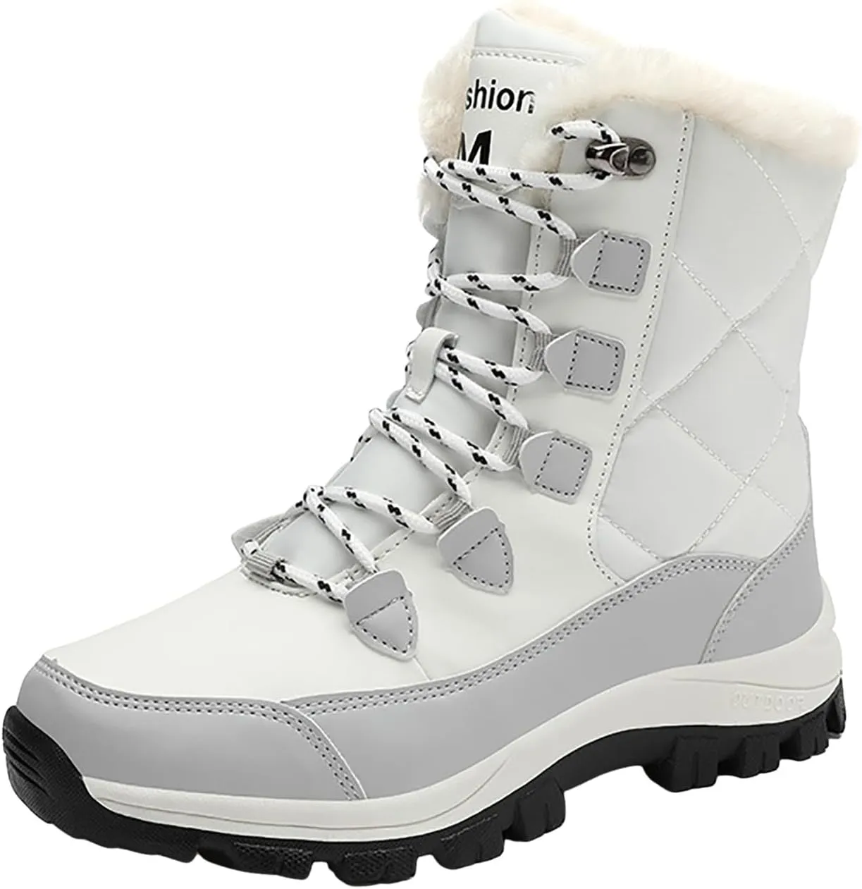 Snow Boots For Women Winter Boots for Women Large Size Outdoor Travel Thickened High Cotton Shoes Mid Calf Boots