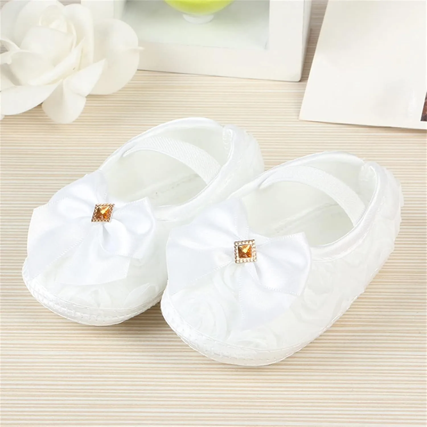 Spring and Summer Children Infant Toddler Shoes Girls Floor Sports Shoes Flower Upper Bow Light and Comfortable Princess Shoes Shoe for Toddler Boy