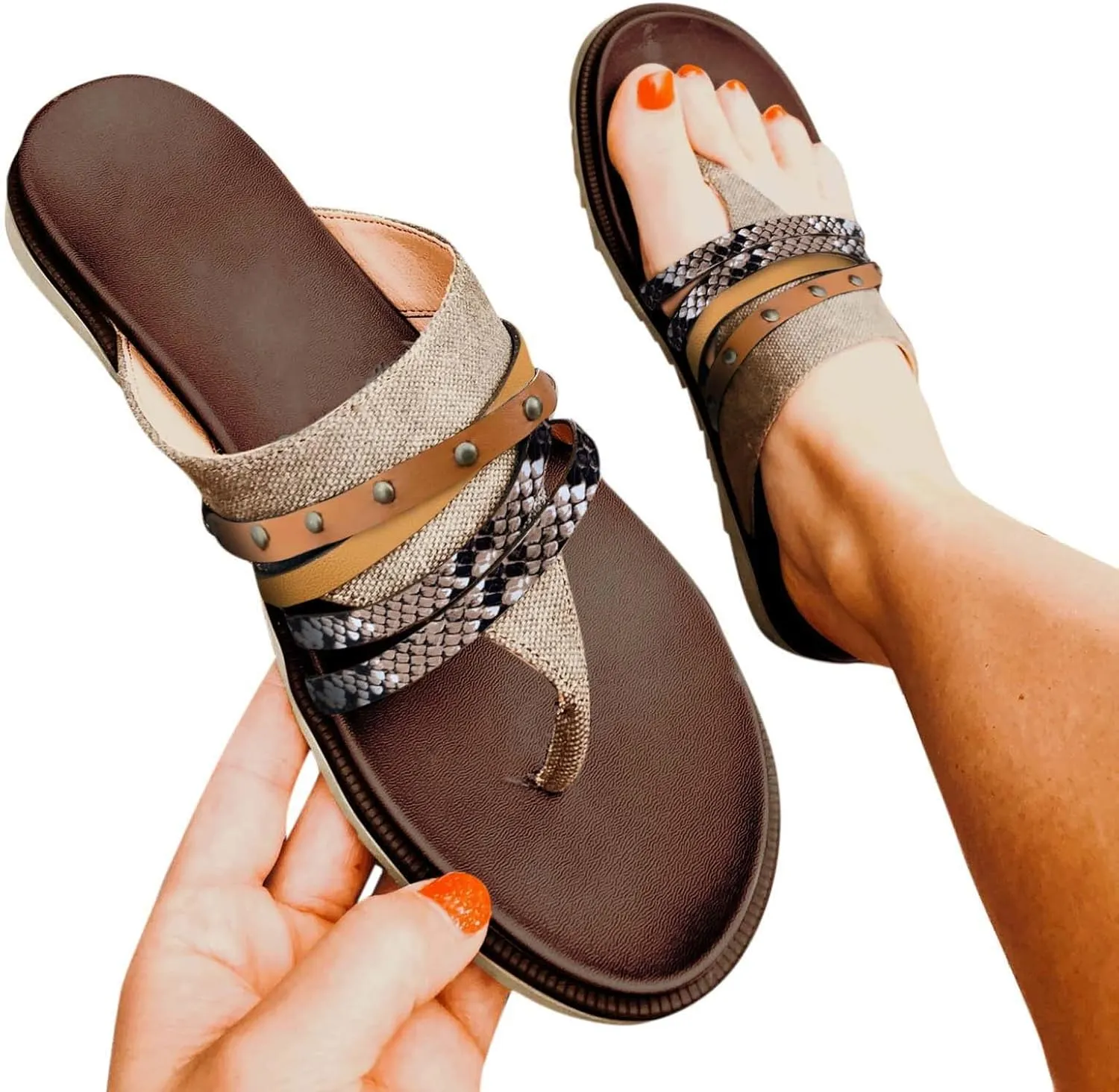 Thong Sandals For Women Flat Shoes Retro Slippers Flip Flops Sandals Women Yoga Mat Mens Flip Flops Shower Flip Flops