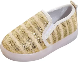 Toddler Girls Boys Canvas Shoes Slip On Light Up Shoes Casual Lazy Loafers for Infant Toddler Girl Shoe Size 1