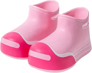 Toddler Kids Rain Boots for Boys Girls Portable Easy-on Anti Slip Lightweight Thick Sole Water Proof Rainboots