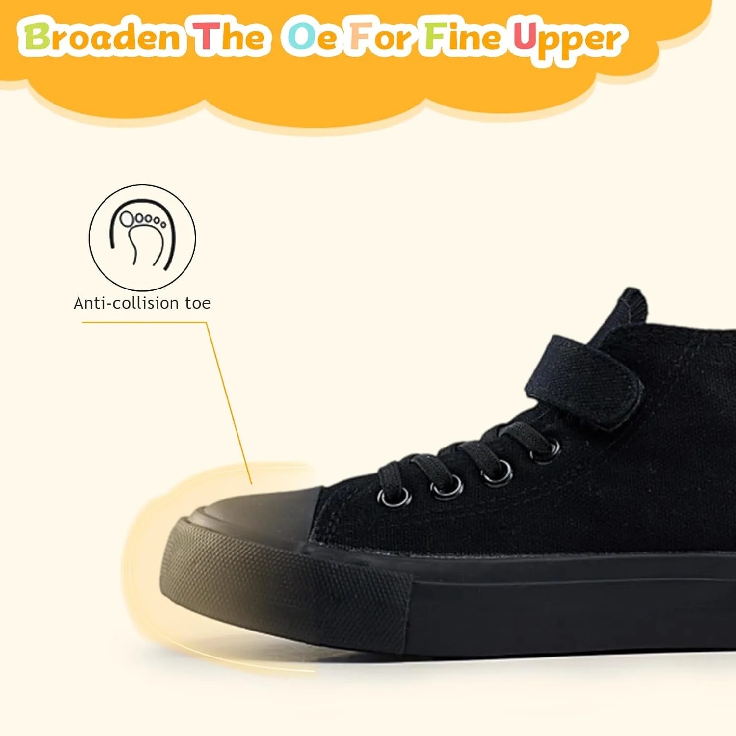 Toddler Shoes for Boys Girls, Kids Canvas Sneakers Classic Adjustable Strap Lace Up Comfortable Lightweight Running Walking Casual Shoes