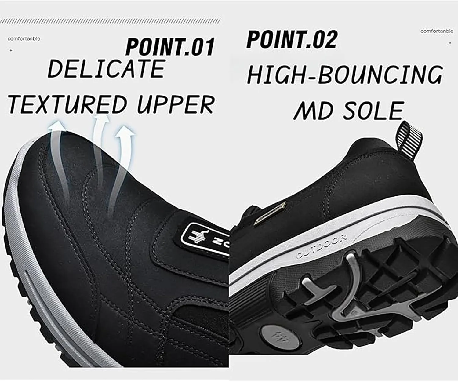 Walking Shoes,Men's Comfortable Waterproof Breathable Orthopedic Sneaker,Hiking Shoes Walking Orthopedic Shoes