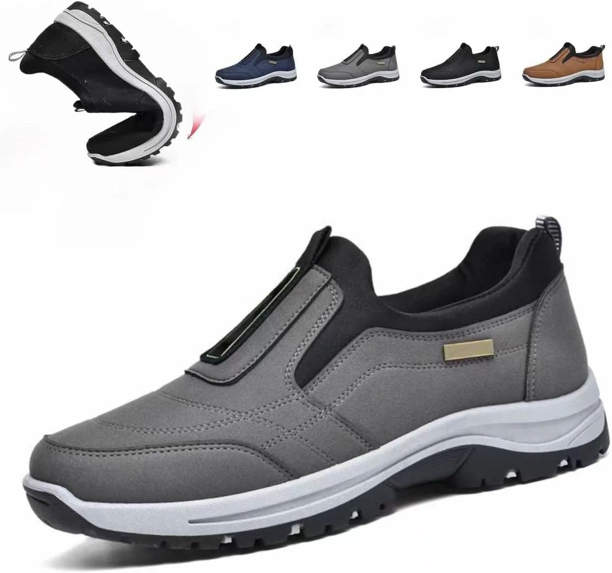 Walking Shoes,Men's Comfortable Waterproof Breathable Orthopedic Sneaker,Hiking Shoes Walking Orthopedic Shoes