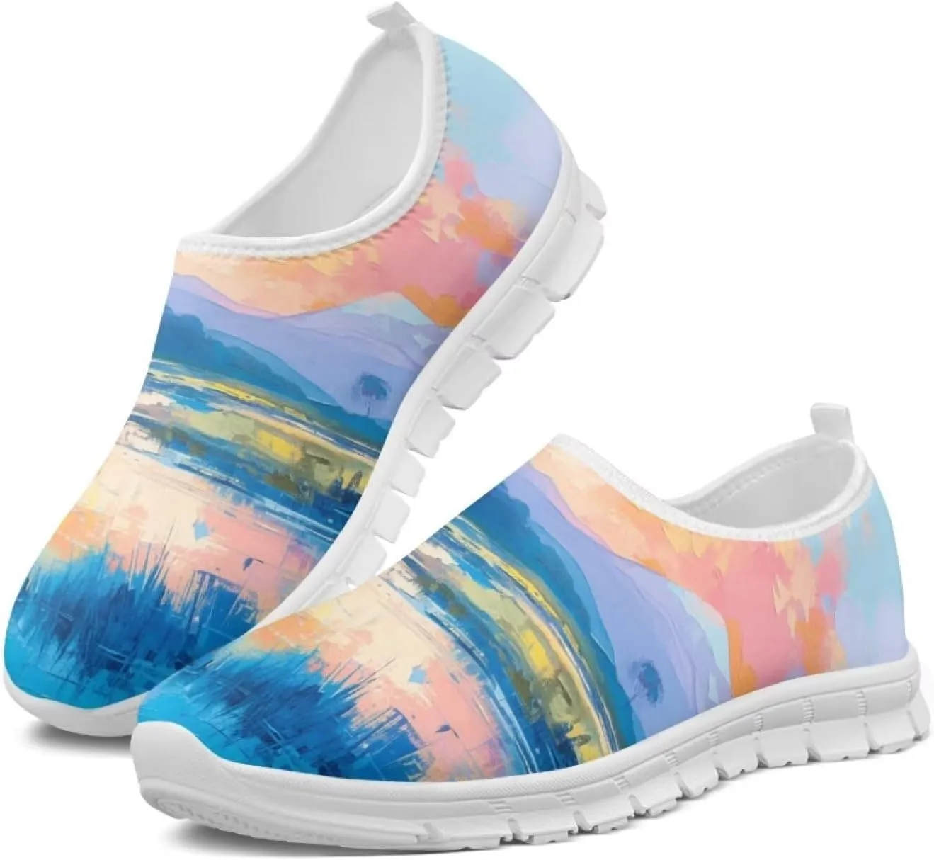 Walking Sneakers for Women Casual Slip On Shoes