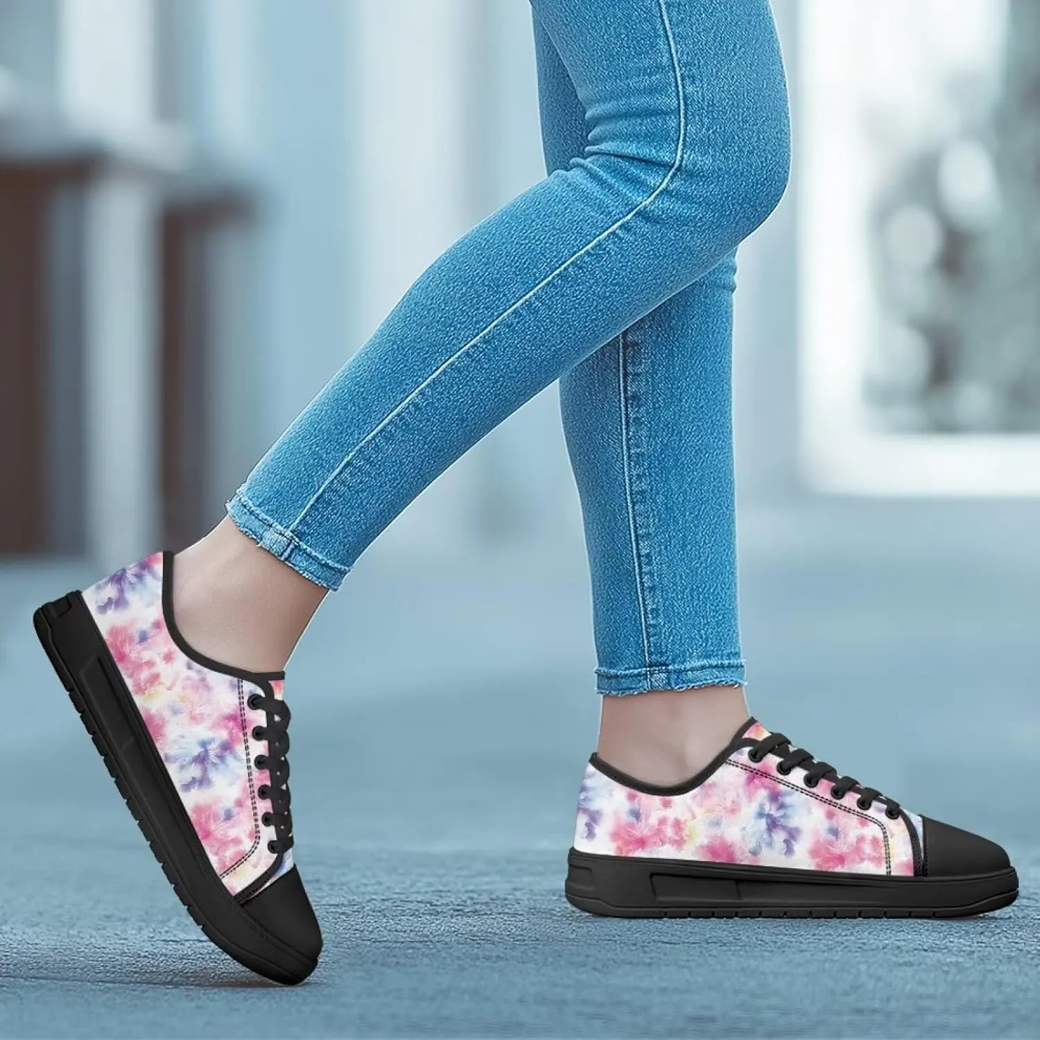Womens Canvas Shoes 2025 Comfortable Summer Walking Sneakers Flexible EVA Non-Slip Outsole for Casual Outfits Size 6-13.5 Black Sole