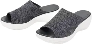 Women's Casual Slip on Wedge Sandals, Slip On Flying Weaving Shoes Slippers, for Women Garden Shoes Outdoor Beach Slippers