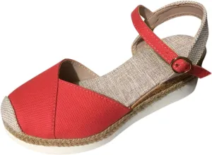 Women's Closed Toe Platform Sandals Summer Buckle Ankle Strap Espadrilles Wedge Sandals Slip On Slingback Dress Comfortable Adjustable Roman Sandal Beach Going Out Work Office Fashion Espadrille Shoes