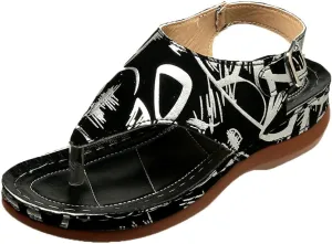 Womens Flip Flops Flat Sandals for Women Beach Graphic Work Spring Casual Summer Flip Flops Ladies Orthopedic Shoes