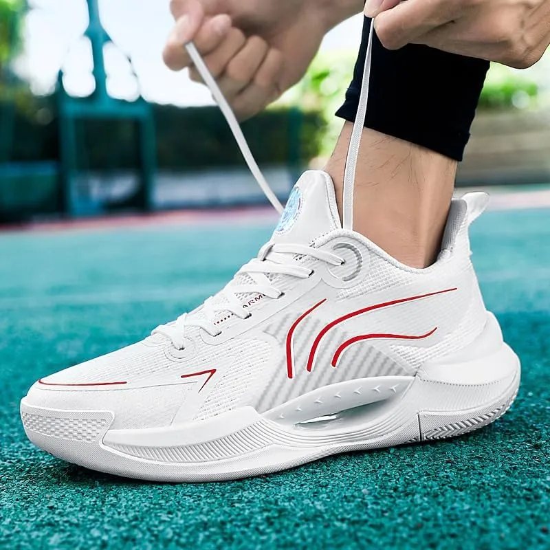 Womens Mens Basketball Shoes Fashion Neutral High Rebound Sport Shoes Breathable Anti Slip Sneakers Running Walking Tennis Shoes