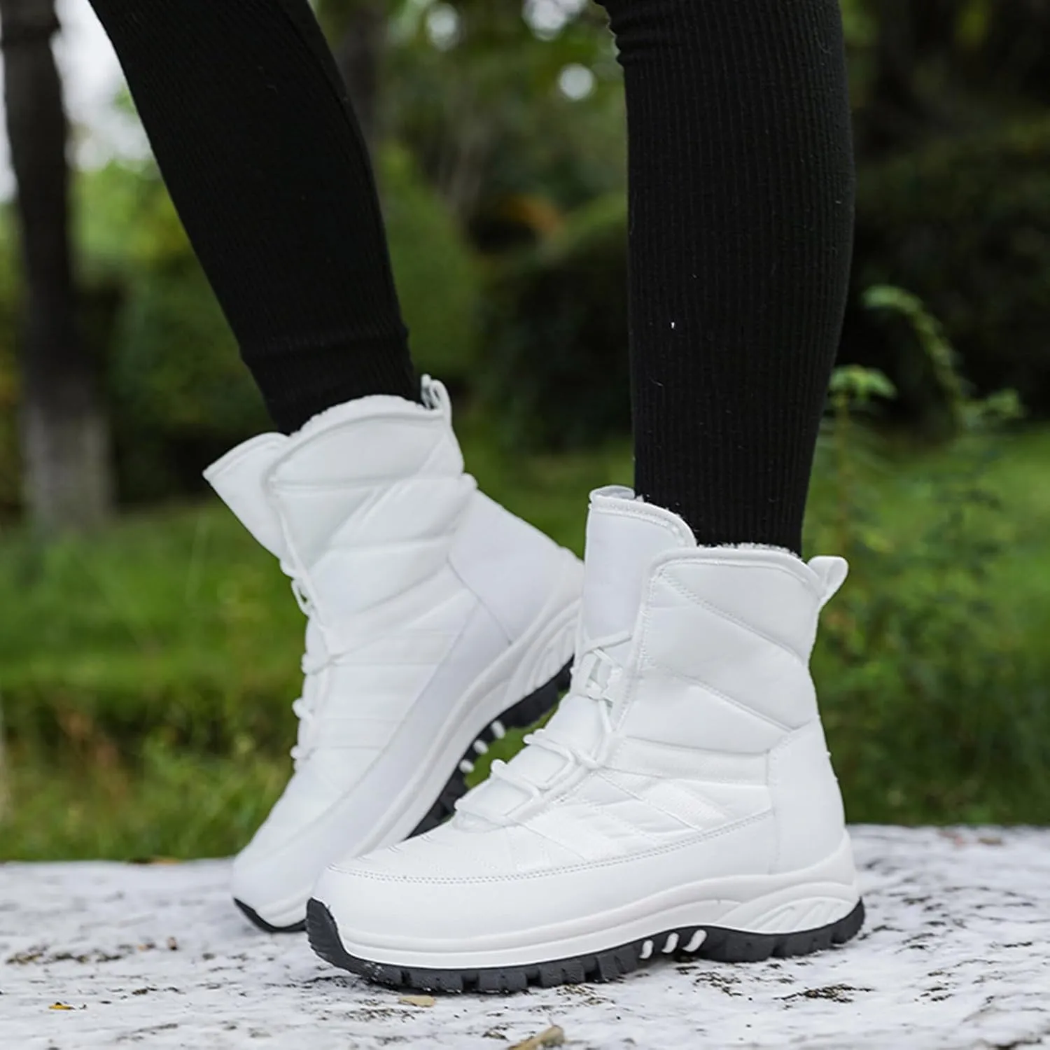 Womens Mens Winter Boots Waterproof Snow Boots Comfortable Ankle Booties Insulated Trekking Trail Climbing Shoes Work Boots