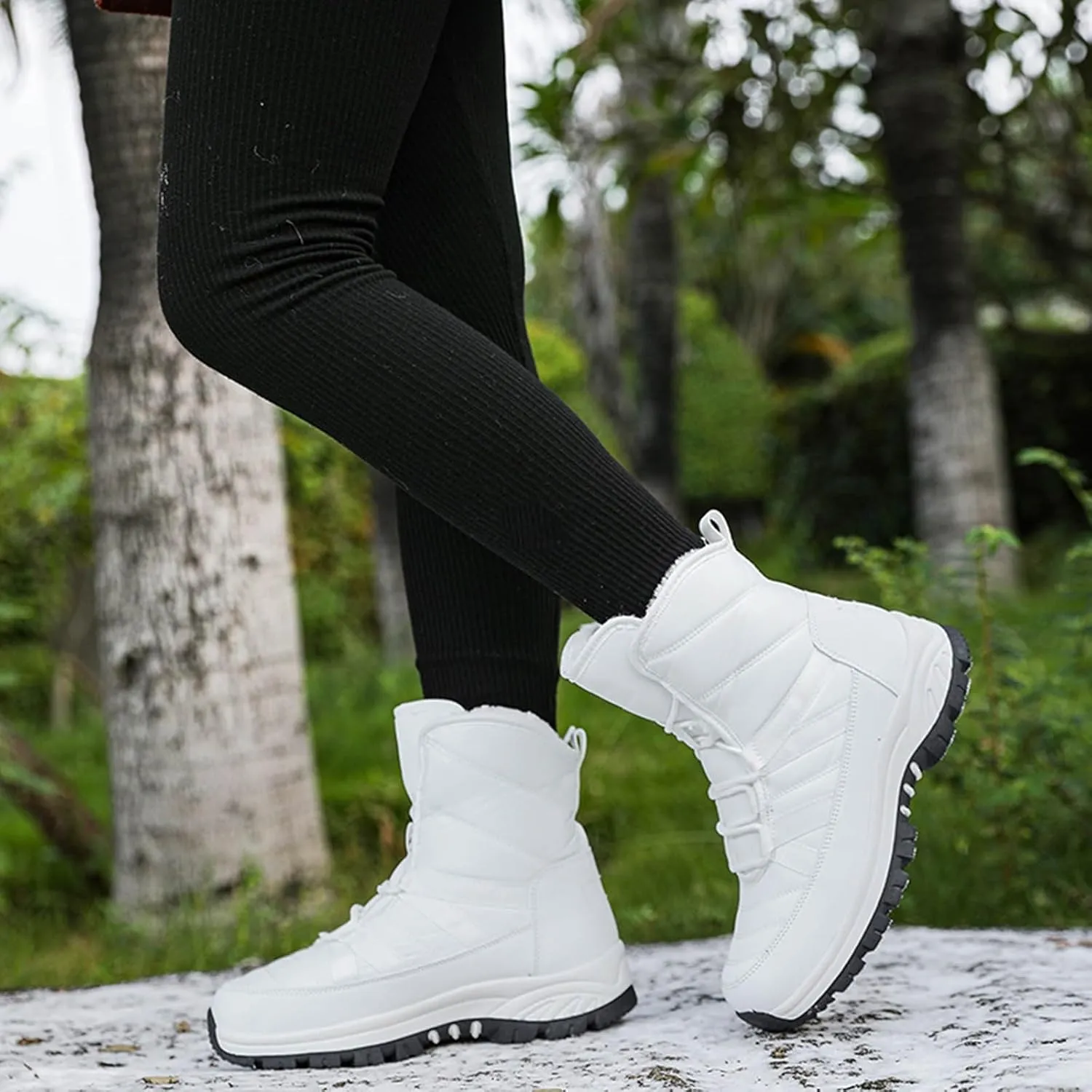 Womens Mens Winter Boots Waterproof Snow Boots Comfortable Ankle Booties Insulated Trekking Trail Climbing Shoes Work Boots