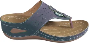 Women's Orthopedic Arch Support Sandals Diabetic Walking Shoes Summer Anti-Slip Breathable Mesh Hollow Wedge Slippers Orthotic Open Toe Casual Comfortable Beach Fashion Flip-Flops