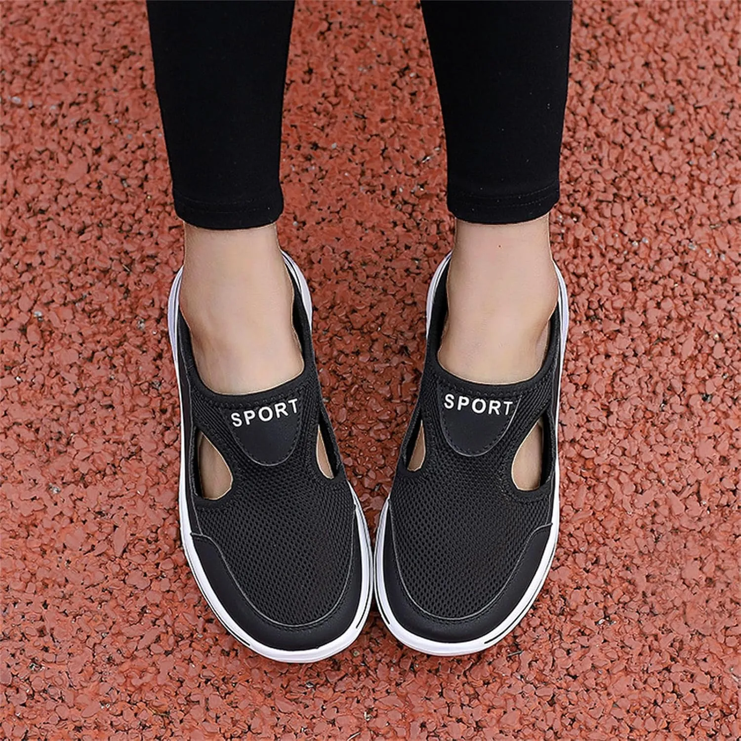 Womens Orthopedic Shoes Slip On Mules Diabetic Breathable Arch Support Wedge Platform Slippers Air Cushion Slip-On Walking Shoes Casual Loafer Sandals