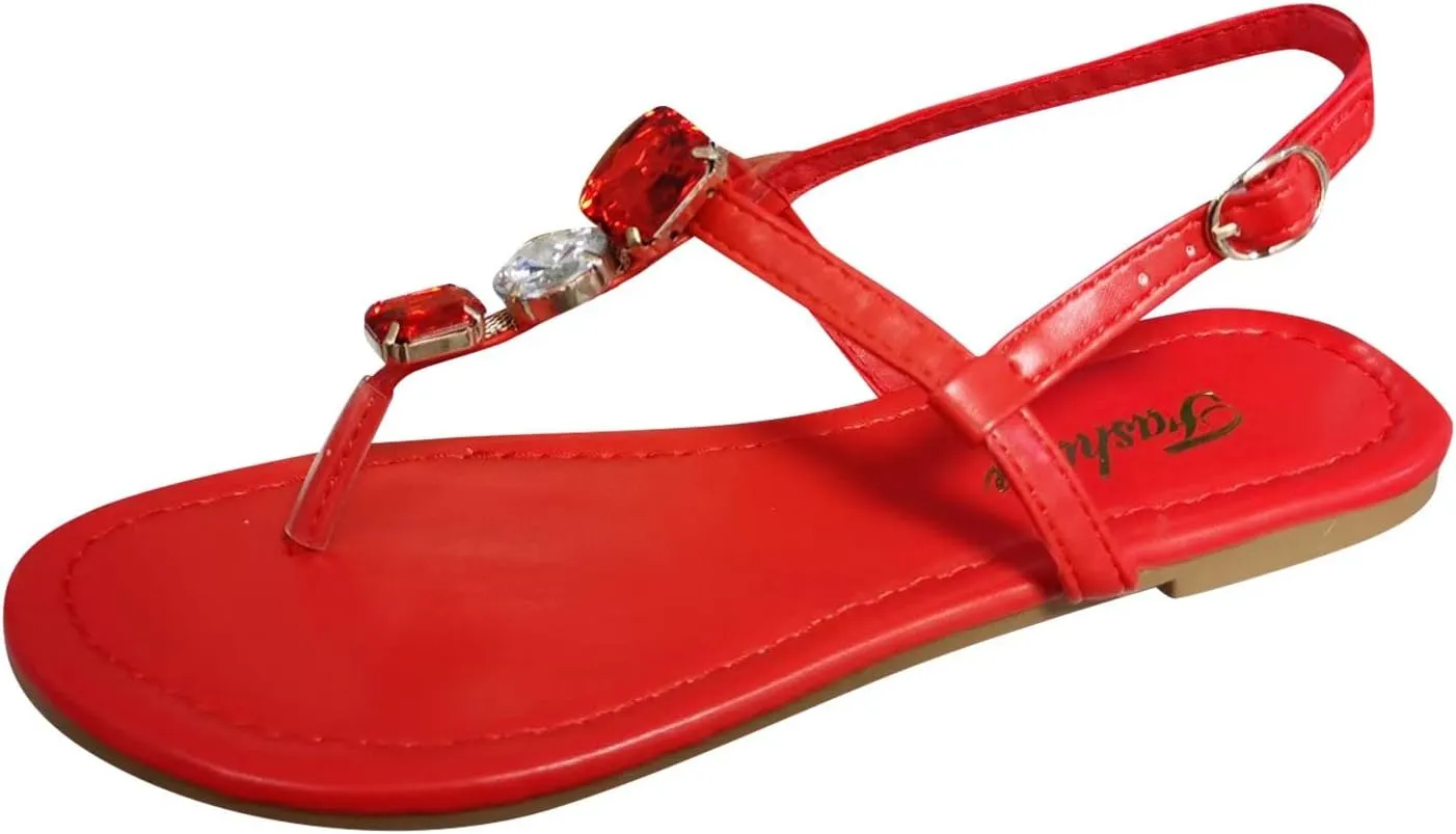 Women'S Sandals Bohemia Flat Wedding Dress shoes Gem Pearl Sparkling Bridal Bridesmaid Sandals For Summer Part