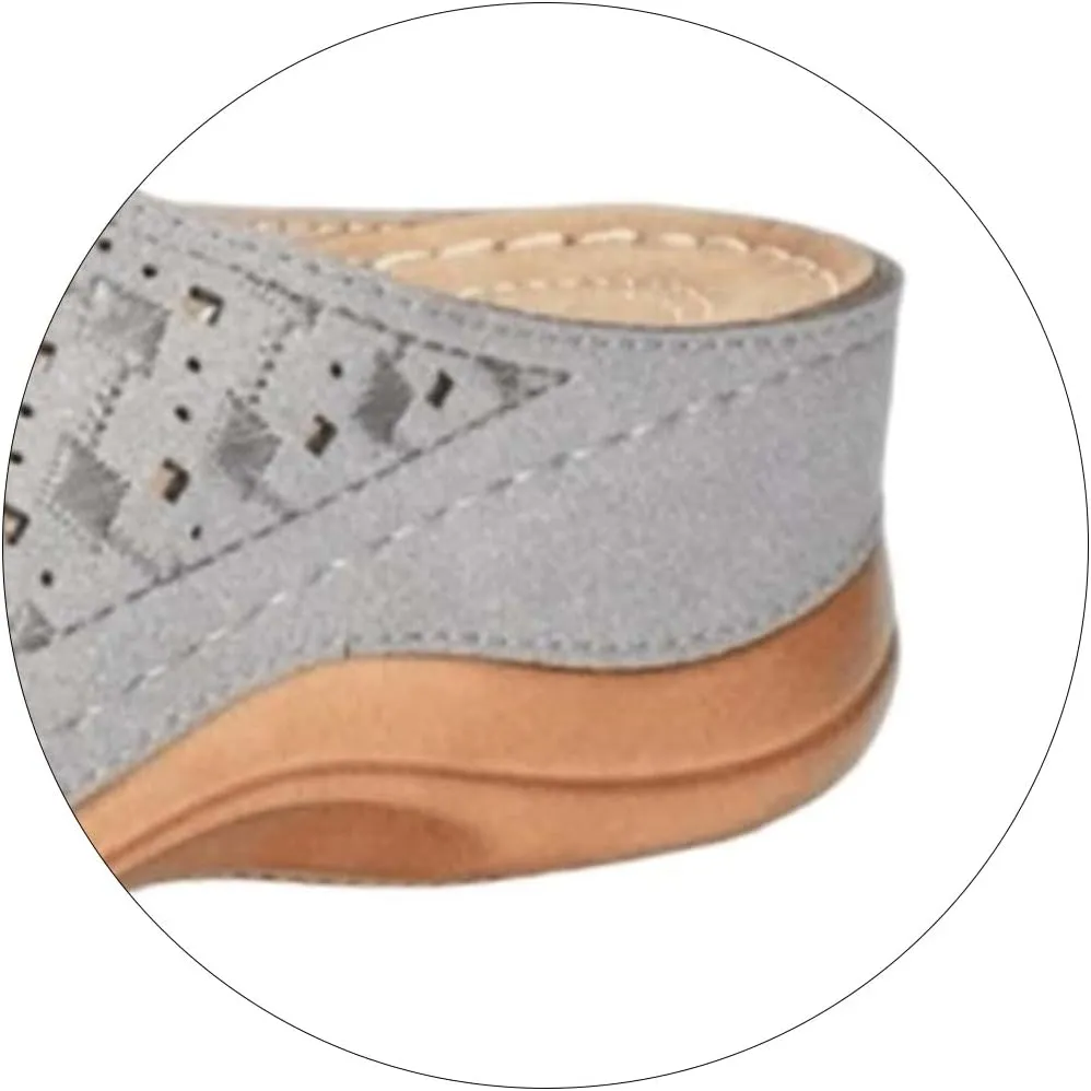 Womens Sandals Wedge Comfortable Orthopedic Wedge Sandals Women Slip on Low Heel Platform Sandal with Arch Support Summer Casual Walking Flat Slippers Ortho Comfort Lightweight Trendy Slippers