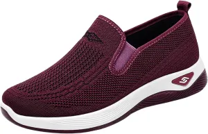 Women's Walking Shoes Slip On Comfort Orthopedic Breathable Go Walking Mesh Athletic Running Sneakers Shoes