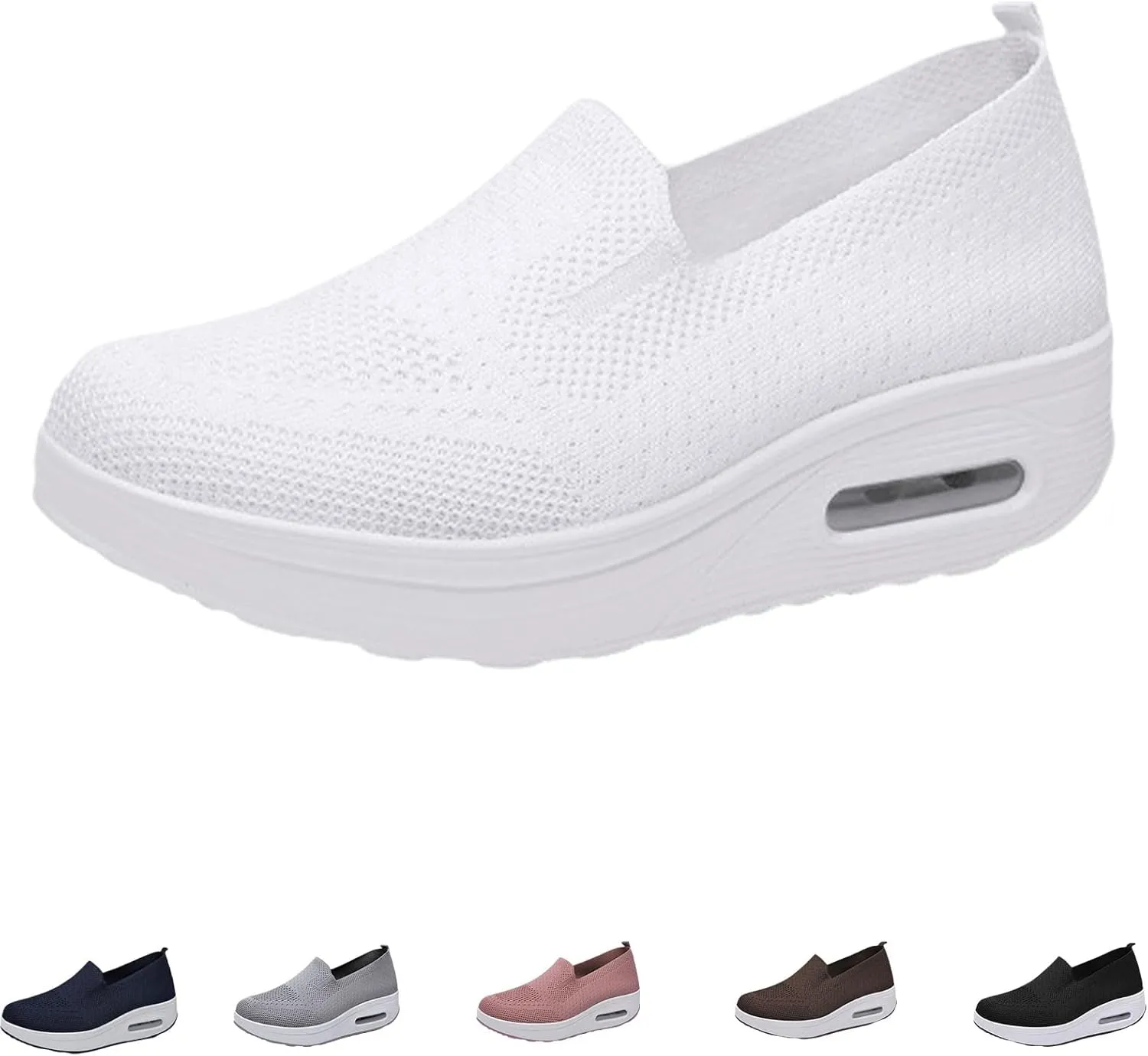 Women's Woven Orthopedic Breathable Soft Shoes, Walking Slip-On Diabetic Foam Shoes, Lightweight Slip-On Walking Shoes with Arch Support