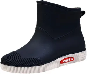 Yellow Rain Boots Adult 5 Rain Boots for Women Waterproof Mid Calf Garden Shoes Rain Footwear for Ladies Booties